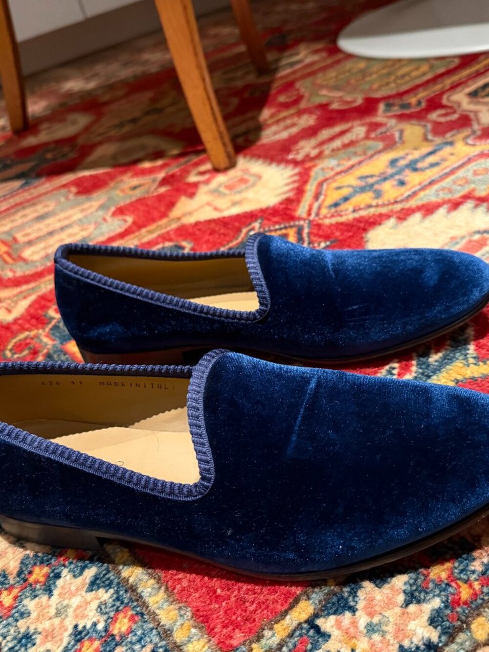 Del Toro Blue Velvet Men's Slippers Shoes